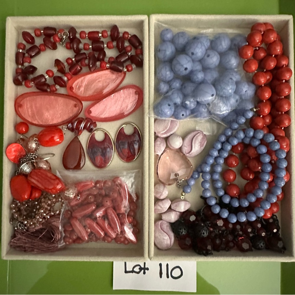 Craft Jewelry Lot 1 lb Beads, Parts, Repurpose, Upcycle, Create for Crafters 110